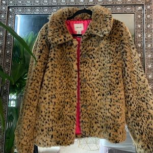 Cheetah print coat